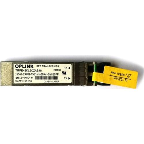 TRPE48KL2CZAB40 125M-2.67G-1531nm-80Km-SM-ESFP CLASS 1 LASER SFP Optica Fiber Transceiver