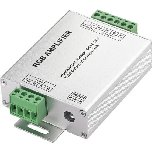 In stock1pc 4A Amplifier Repeater For Extend Signal LED 5050 3528 RGB Strip Light Power Repeater Console Controller Worldwide