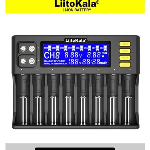 Liitokala Lii-PD4 Lii-S2 Lii-S4 Lii-S6 Lii-S8 Charger for 21700 26650 18500 20700 14500 16340 18650 Li-ion/NiMH Battery etc