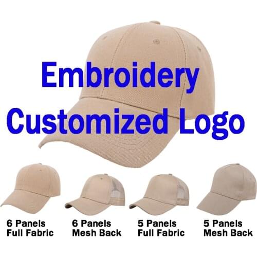 Women Men Trucker Hats Customized Embroidery Logo Snapback Hats Adults Kids Name Pattern Embroidery Mesh Baseball Cap Hat YY142