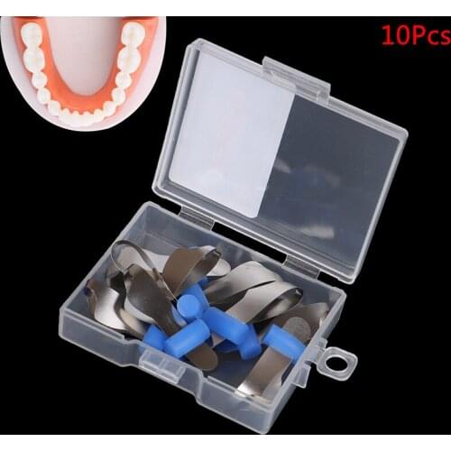 10Pcs/20Pcs Dental Sectional Contoured Matrix Dental Orthodontic Twin Anterior Matrice Dentist Polyester Matrices 2 Styles