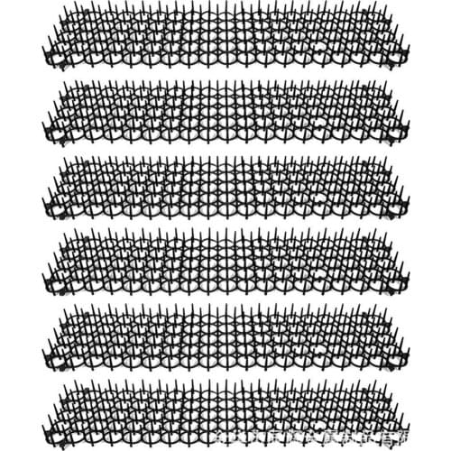 10Pcs 13cmx49cm Garden Prickle Strip Dig Stop Cat Repellent Deterrent Mat Spike