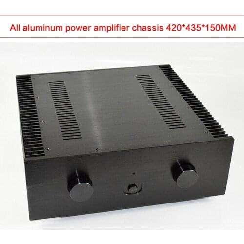 420*435*150MM All-aluminum Power Amplifier Chassis DIY Pure Rear Stage Class A Preamp Case Tube Amplifier Multi-purpose Shell