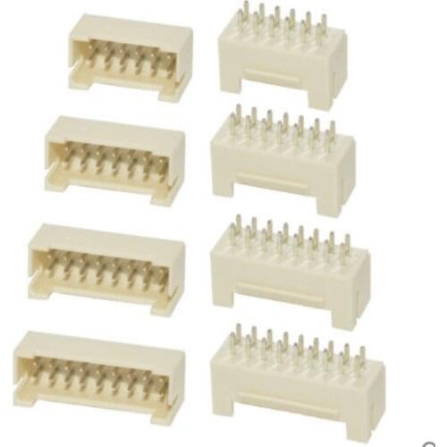 50PCS PHB 2.0mm PHB-2x2P 3P 4P 5P 6P 7P... 10P 11P 12P 13P 14P 15P 180° Wafer Straight pins Double row Connector double row