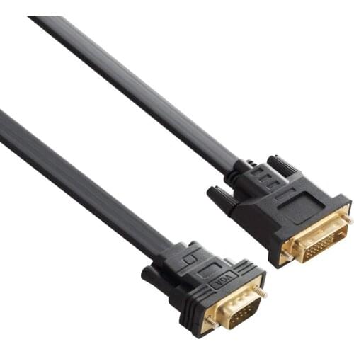 Active DVI to VGA, Baolongking DVI 24+1 DVI-D M to VGA Male With Chip Flat Cable Adapter Converter for PC DVD Monitor HDTV 2M