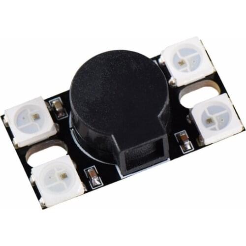 BZ110DB_WS2812 5V 110DB Active Buzzer with Programmable 4 WS2812 LEDS for F3 F4 F7 Flight Controller FPV Racing Drone Part