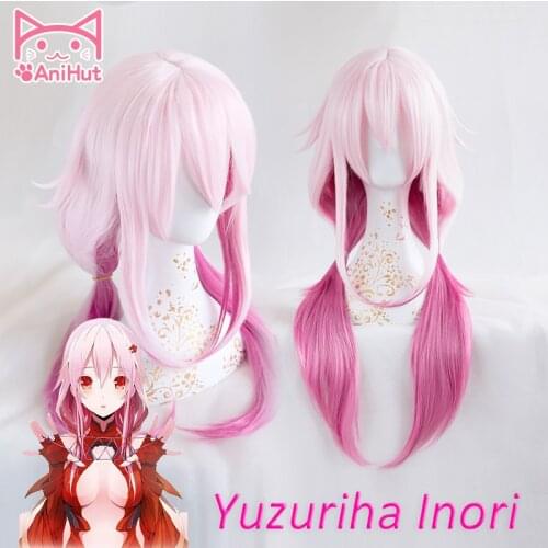 【AniHut】Yuzuriha Inori Wig Gulity Crown Cosplay Wig Pink Synthetic Hair Anime Gulity Crown Yuzuriha Inori Cosplay Hair