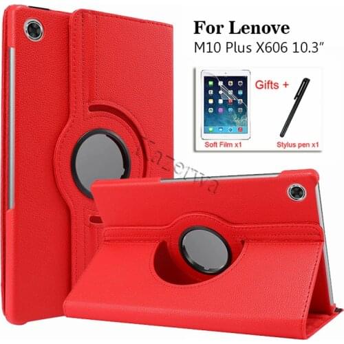 2020 Case for Lenovo Tab M10 FHD Plus TB-X606F TB-X606X PU Leather Cover Shell for Lenovo Tab M10 Plus 10.3 Funda Case +Film Pen