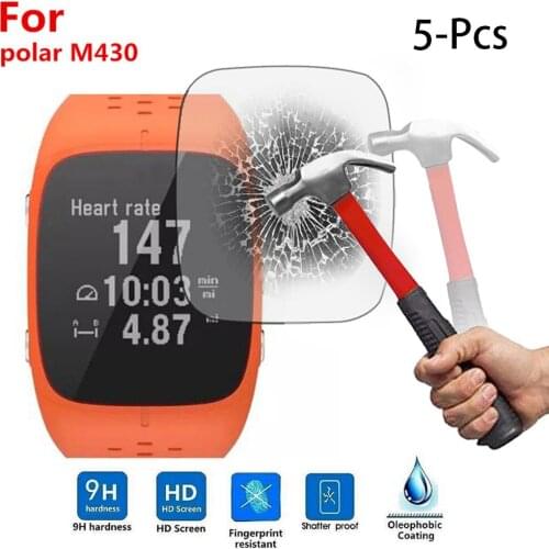 5Pcs Cover For Polar M430 Sport Smart Watch JUN-12A Tempered Glass Film Screen Wearable Devices Smartwatch Relogio Inteligente