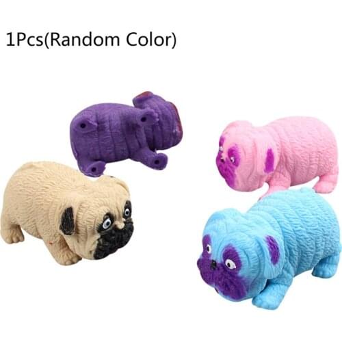 Kids Sensory Toys Pug Pinch Toy Stress Relief Squishy Toy Gifts Cute Animal Party Supplies Vent Decompression Toy A2UB