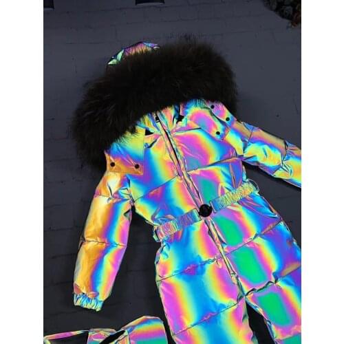 Real fur hooded 2020 Winter Jacket child jackets children jumpsuit snow suit girl overall down romper ski suits outerwear