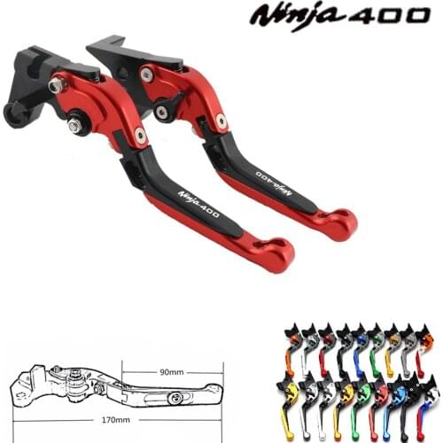 For KAWASAKI NINJA 400 NINJA400 2018 2019 2020High quality CNC Motorcycle Accessories Adjustable Folding Extendable Brake Clutch