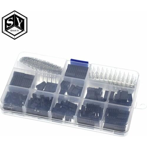 Dupont line Connector 2.54mm Dupont Cable Jumper Wire Pin Header Housing Kit Male Crimp Pins+Female Pin Terminal Connector