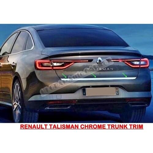 For Renault Talisman 2016-2021 Chrome Tailgate Trunk Trim Bottom Lath Body Car Auto Accessory Bar Diffüser Spilitter Car-styling