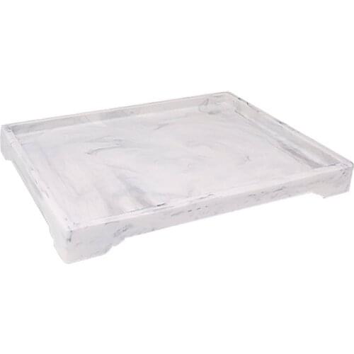 Bathroom Quality Fashion Solid Color Bathroom Pallet Eco-Friendly Rectangle Size Sand-Gravel Resin Material Tray