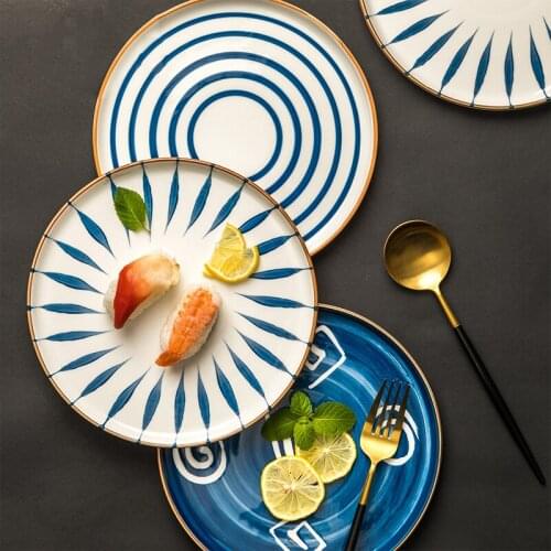Ceramic Dishes Nordic Breakfast Tableware Dinner Plates Creative Japanese Home Spaghetti Household Vajilla Talerze Obiadowe