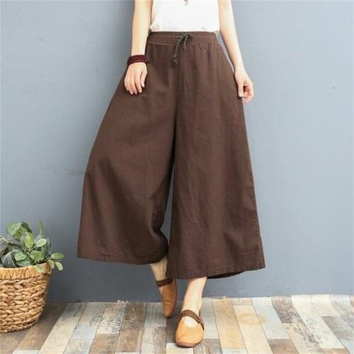 Fashion Summer New High-Waist Loose Casual Ankle-Length Pants women 2021 Korean Wide-Leg Pants Women Pants Streetwear Plus Size