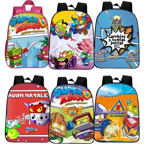 Cartoon Super Zings BackpackCute Bag Kindergarten School Bag Kids Rucksack Beautiful Popular Pattern Boys Girls Bag Backpack