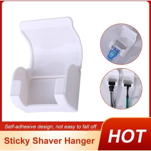Mens Sticky Self-Adhesive Razor Holder Plastic Razor Toothbrush Rack Bathroom Punch-free Razor Shelf Storage Stand