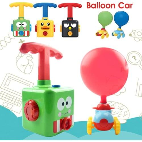 Education Science Experiment Toy Inertial Power Balloon Car Toy Puzzle Fun Inertial Power Car Balloon Toys For Children Gift