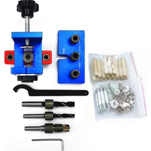 Dowelling Jig 3 in 1 Woodworking Hole Drill Punch Positioner Guide Locator Jig Aluminium Alloy WoodWorking DIY Tools