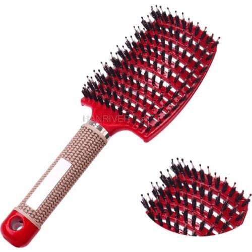 Hair brush, scalp massage comb, hair brush bristles and nylon ladies wet curling comb, salon hair styling tool