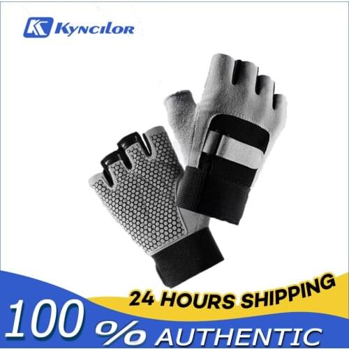 Kncilor Cycling Anti-Slip Anti-Sweat Men Women Half Finger Gloves Breathable Flexible Wear Fitness Sports Bike Bicycle Gloves