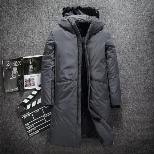 High Quality Parka New X-Long Can Withstand - 20 Degrees Winter Jacket Men Big Real Fur Collar Hooded Duck Down Jacket Big Size