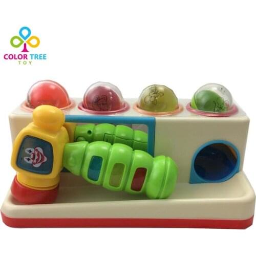 Hammer 1 PCS Hammer Music Kids Toys Early Education Ball Table With Light And Music Playing Set Gift For Children