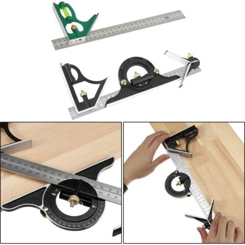 3 In 1 Adjustable Ruler Multi Combination Square Angle Finder Protractor 300mm Measuring Set Tools Universal Ruler Right Angle