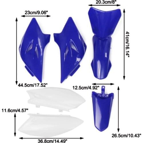 6 Pieces Plastic Fenders Protective Cover Shell Set Suitable for yamaha TTR50 Practical Motorcycle Body Protection Parts R3MD