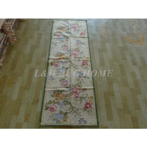 Free shipping 10K 2.5'X8' needlepoint handmade runners,100% New Zealand wool rug runner carpet