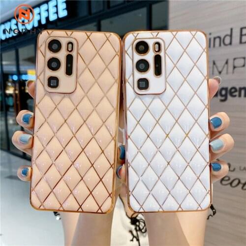 Luxury Glitter Diamond Case For Huawei P40 P50 Mate 30 40 Pro Nova 7 Mobile Phone Cover Silicone Shell Pink Black Red Woman Girl