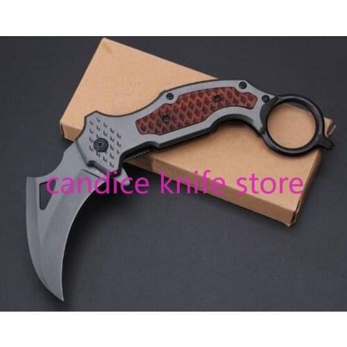 DA106 Claw Karambit Knife Tactical Rescue Pocket Folding Claw Hunting Fishing EDC Survival Tool Xmas Gift xof Knives