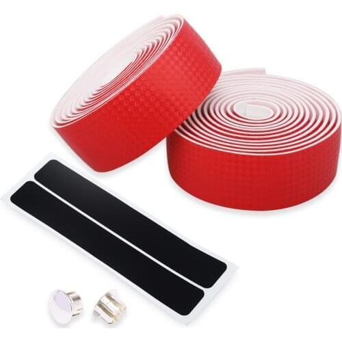 EVA Road Bike Handlebar Tape Cycling , Waterproof Bicycle Bike Bar Tape Cycling Handle Wraps , 2 Rolls per Set (White Red Black)