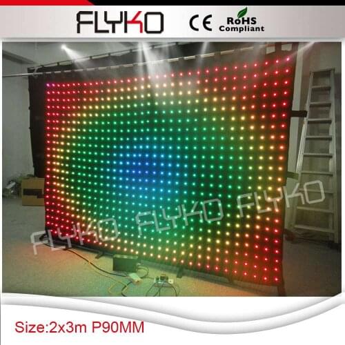 Free shipping PC controller software free p9 2x3m led stage light with DMX function sound system