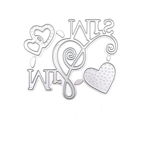 Julyarts Letter Heart Photo Album Craft Dies For Craft Die Cuts Paper Art Embossing Card Making Stencil