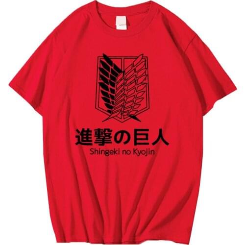 Attack on Titan t shirt anime plus size tops tees summer tops mens short sleeve tshirt cartoon streetwear t-shirt boys clothes