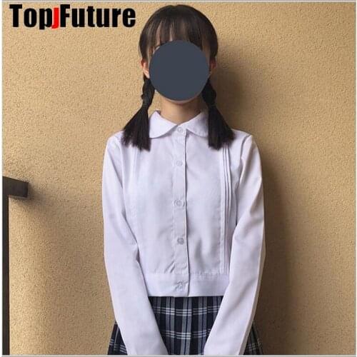 LOVELY Japanese Student Girl School Jk Uniform Middle High School Uniform long short Sleeve sailor suit Shirt