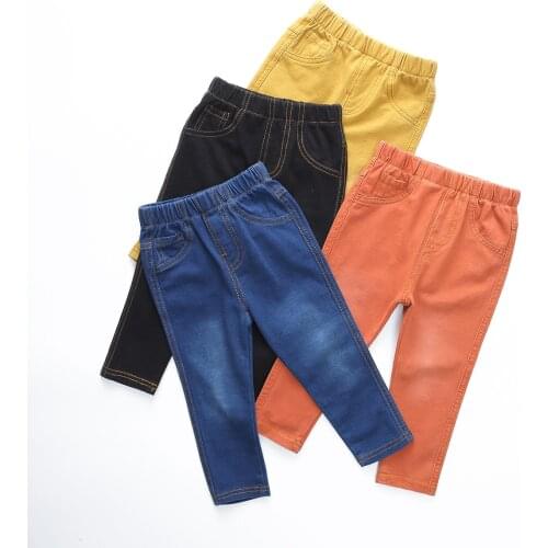 New Girls Jeans Baby Kids Jeans for Children Boys Girls Leggings Kids Skinny Pants Toddler Pants Girls Pants for Boy Girl 1-9Y