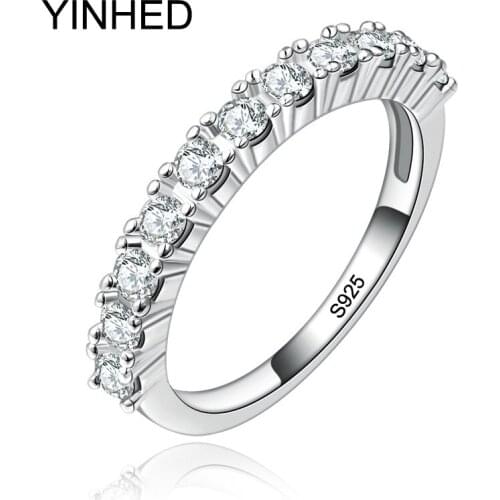 Wholesale Solid 925 Sterling Silver Finger Rings for Women 11pcs 2.5mm CZ Diamant Wedding Ring Jewelry Gift Stamp S925 ZR181