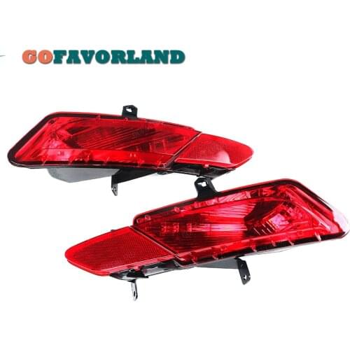 Pair Rear Bumper Left Right Side Foglight Fog Driving Light Reflector Red Plastic 31353285 31353286 For Volvo XC60 2014-2017