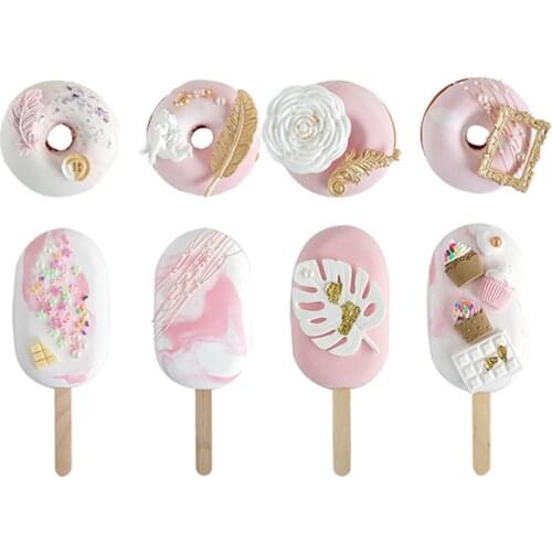 Fake cake simulation donut window decoration fake snack ice cream donut food photographi prop Artificial ice cream