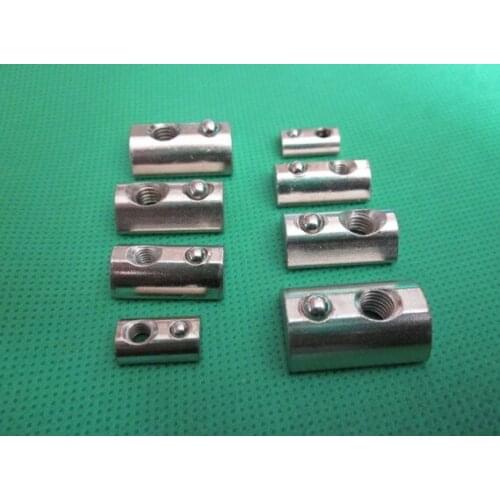 Half round nut M4 M5 M6 M8 nut shrapnel steel ball nut block for EU standard 40 aluminum profile elastic nut 1pcs