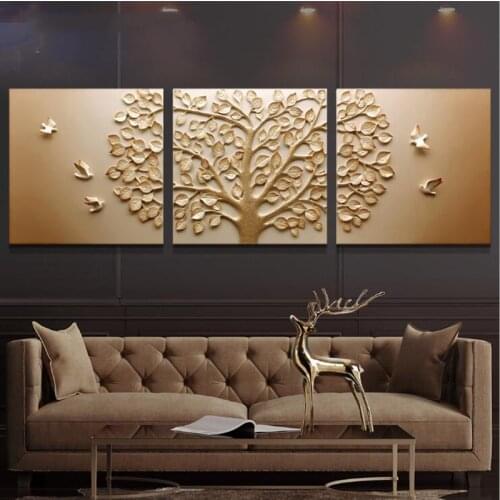 Embossed living room decoration painting Fu carving home decoration sofa background wall painting modern three-dimensional mural