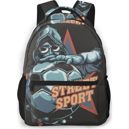 School Bags for Teenagers Boys School Bag Boy Soccer Player Holds Ball Students Book Satchels
