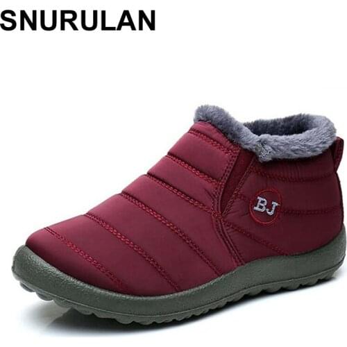 SNURULAN Women Boots Female Down Winter Super Warm Boots Waterproof Girls Ankle Snow Boots Ladies Shoes Woman Botas MujerE003