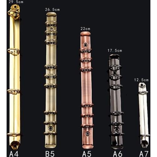 Multi-size Spiral Binder Stainless Steel Binder File Folder Clip Loose-leaf Ring For Notebook Diary Decoration Supplies