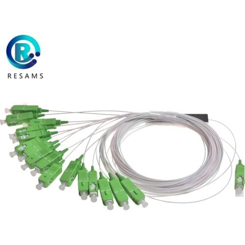 Resams Steel Tube SC APC 1*16 Without Connector Small Volume Fiber Optic Splitter Single Mode PAdditional Loss Stability Is Good