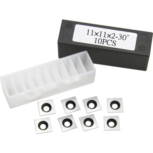 FOXBC 11x11mm Square Carbide Insert Wood Turning Tools Fits Spiral Helical Planer Head or Turning Tipped 10pcs
